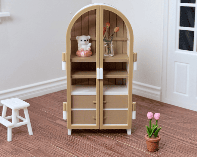 miniatures 3d models_6_arch door display cabinet miniature